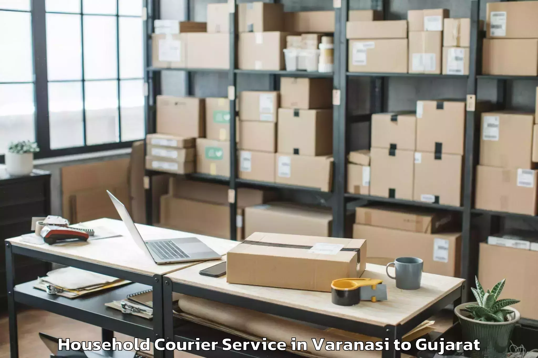 Book Varanasi to Jetalsar Household Courier Online